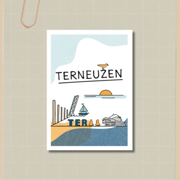 Kaart Terneuzen ansichtkaart kaartje kaartenset Zeeland